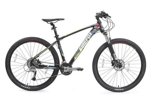 Firefox Mountrail Matte Black cycle on rent juhu